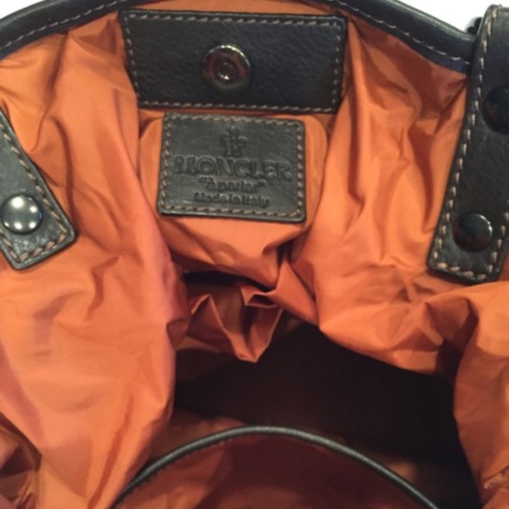 Moncler nylon with suede pocket bag - Picture 2 of 8